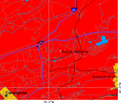 Butler township, PA map