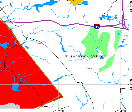 Tunkhannock township, PA map