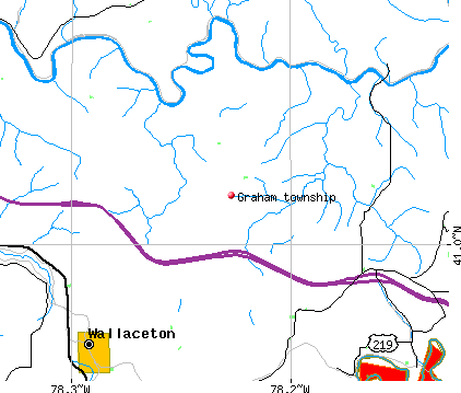 Graham township, PA map