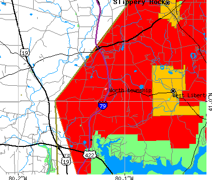 Worth township, PA map