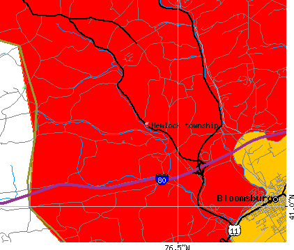 Hemlock township, PA map