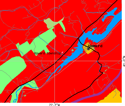 Howard township, PA map