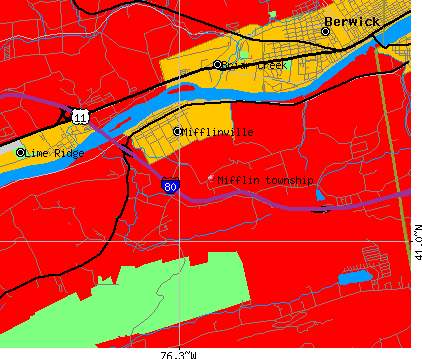 Mifflin township, PA map