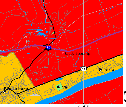 Scott township, PA map