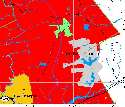 Penn Forest township, PA map
