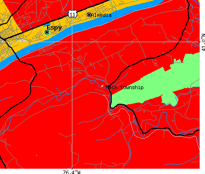 Main township, PA map