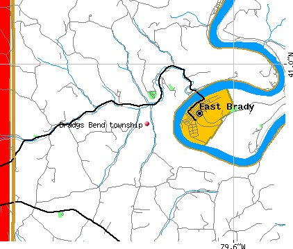 Bradys Bend township, PA map