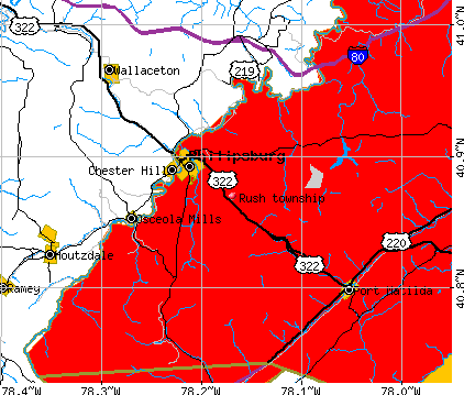 Rush township, PA map