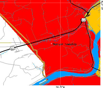 Montour township, PA map