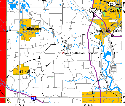 North Beaver township, PA map