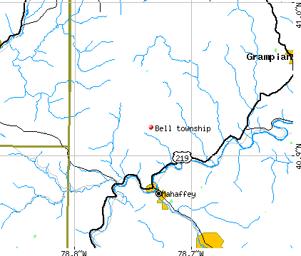 Bell township, PA map