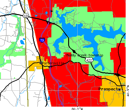 Muddy Creek township, PA map
