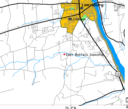 East Buffalo township, PA map