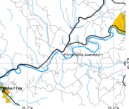 Greenwood township, PA map