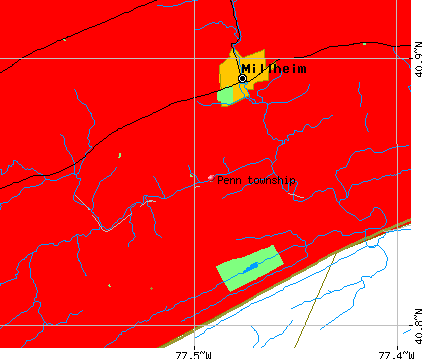 Penn township, PA map