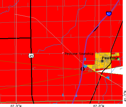 Peotone township, IL map