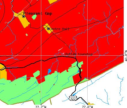 Potter township, PA map