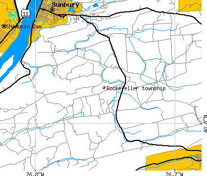 Rockefeller township, PA map