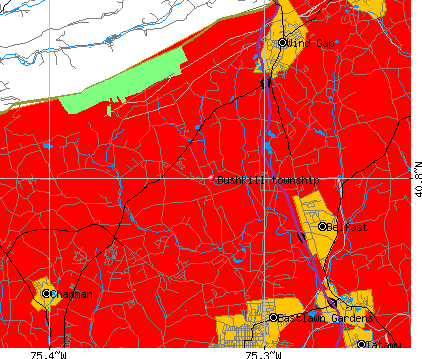 Bushkill township, PA map