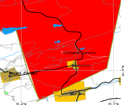 Conyngham township, PA map