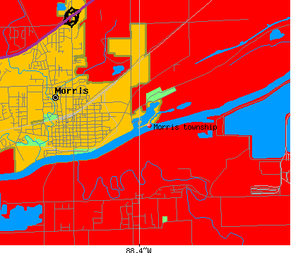 Morris township, IL map