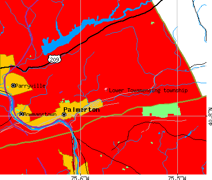 Lower Towamensing township, PA map
