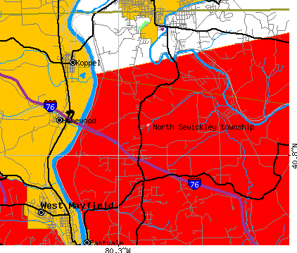 North Sewickley township, PA map