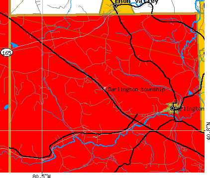 Darlington township, PA map