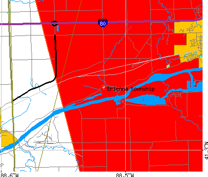 Erienna township, IL map