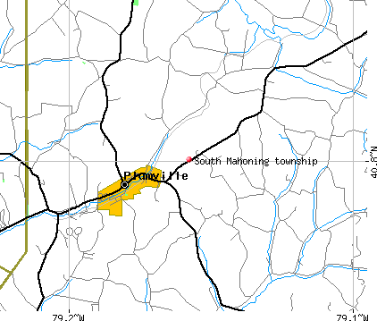 South Mahoning township, PA map