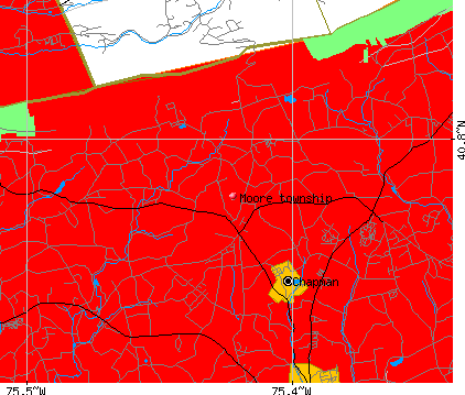 Moore township, PA map