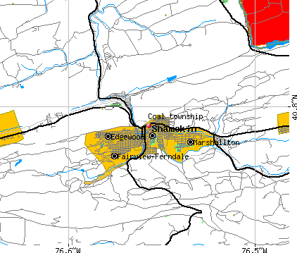 Coal township, PA map