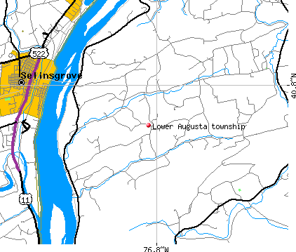 Lower Augusta township, PA map