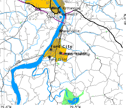 Manor township, PA map
