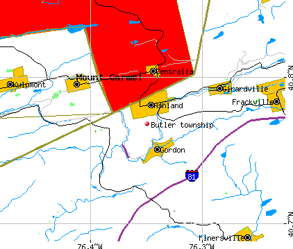 Butler township, PA map