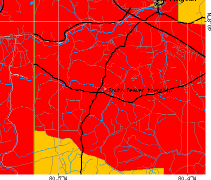 South Beaver township, PA map