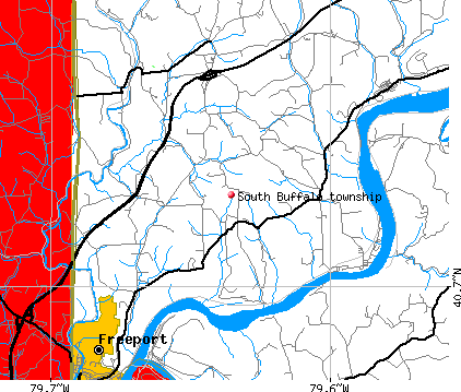 South Buffalo township, PA map