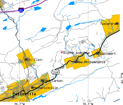 Blythe township, PA map