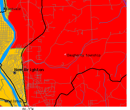 Daugherty township, PA map
