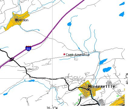 Cass township, PA map