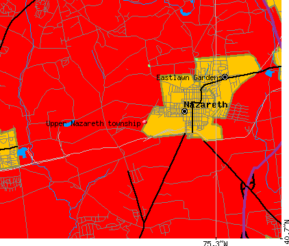 Upper Nazareth township, PA map