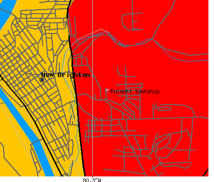 Pulaski township, PA map