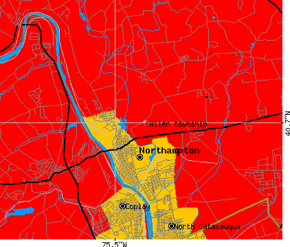 Allen township, PA map