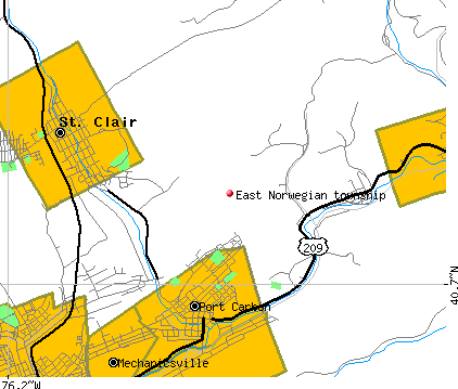 East Norwegian township, PA map