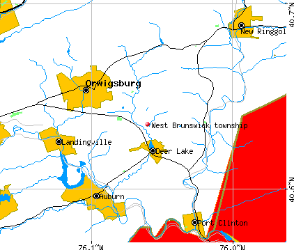 West Brunswick township, PA map