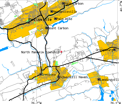 North Manheim township, PA map