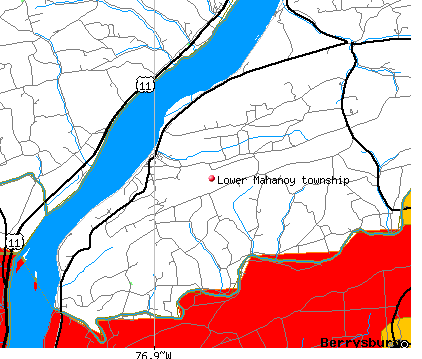 Lower Mahanoy township, PA map