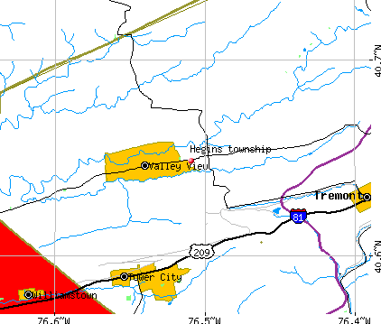 Hegins township, PA map