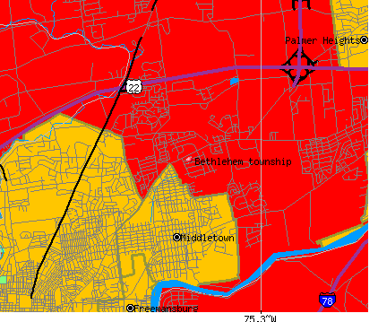 Bethlehem township, PA map
