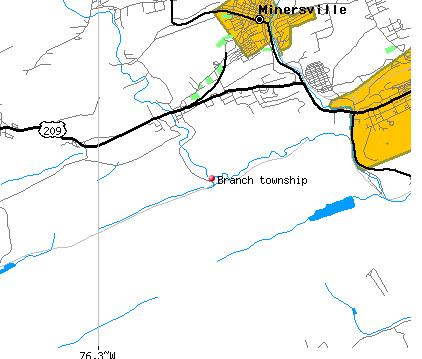 Branch township, PA map